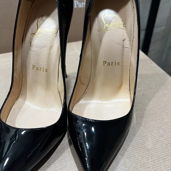 Christian Louboutin Black Patent Leather Heels - Picture 6 of 16